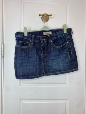 Denim distressed Mini Skirt